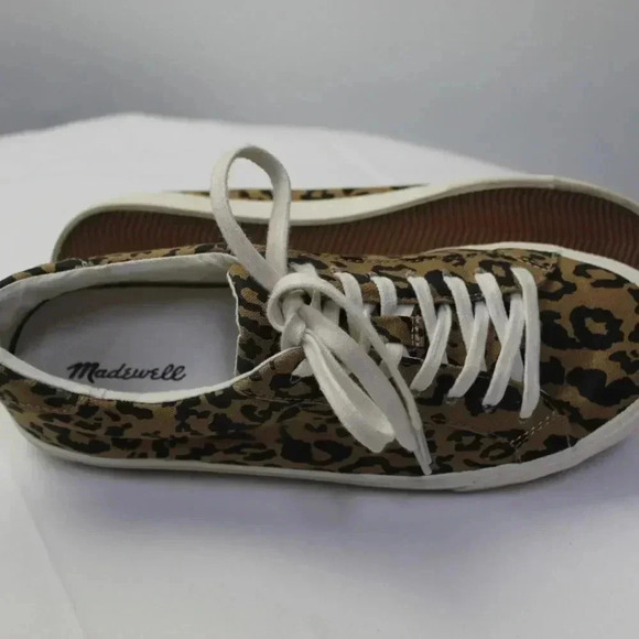 Madewell cheetah animal print sneakers size 9 - Picture 4 of 13